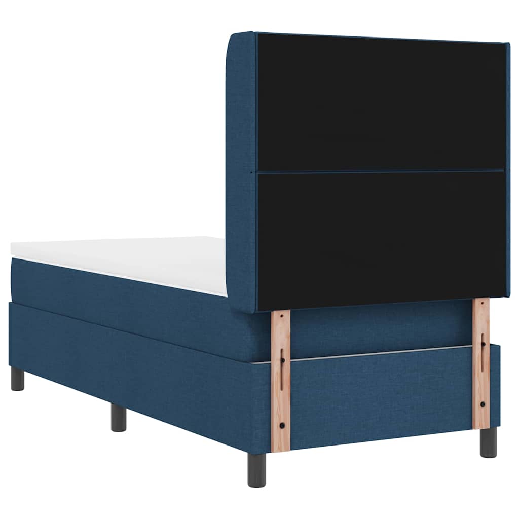 Letto a molle con testiera Blu 200 x 100 cm Tessuto | homemem39