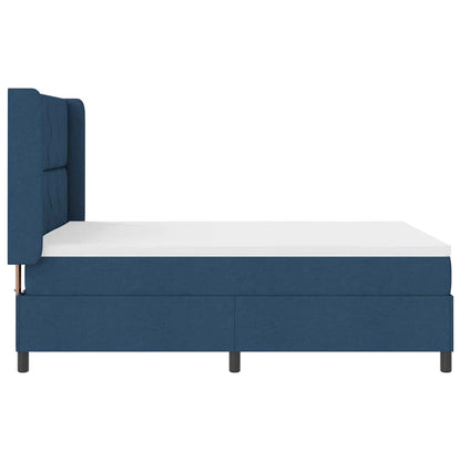 Letto a molle con cuscino con testiera Blu 190 x 140 cm Tessuto | homemem39
