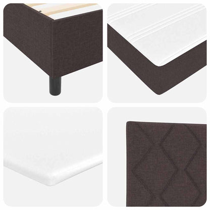 Letto a molle con cuscino Marrone Scuro 200 x 160 cm Tessuto | homemem39