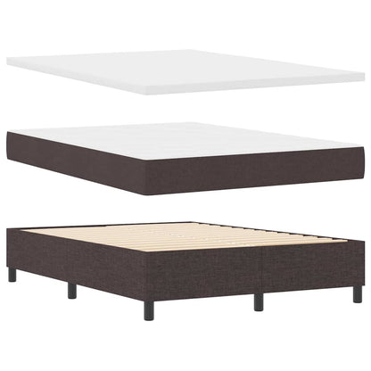 Letto a molle con cuscino Marrone Scuro 200 x 160 cm Tessuto | homemem39