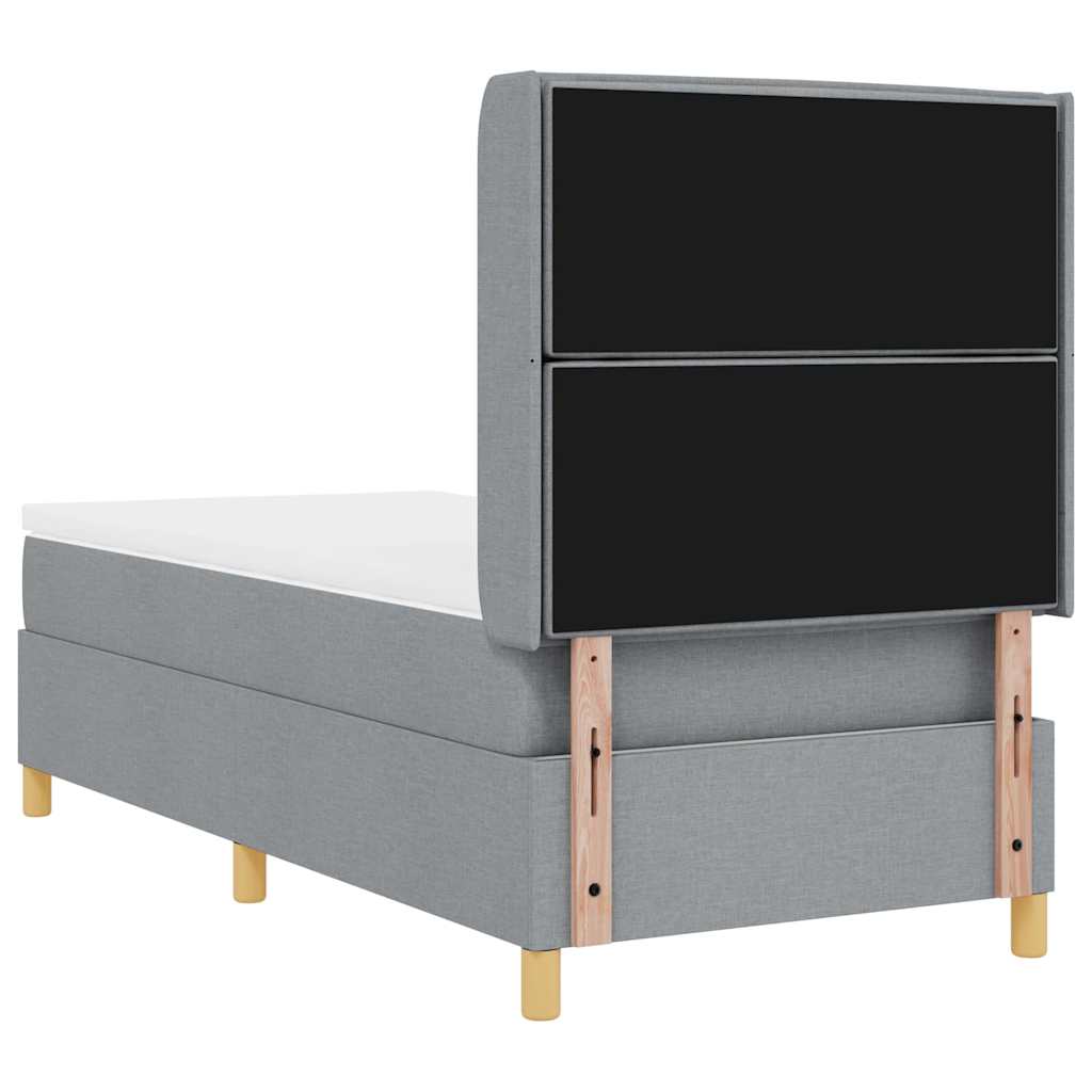 Letto a molle con materasso Grigio chiaro 80 x 200 cm Tessuto | homemem39