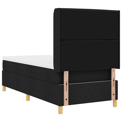 Letto a molle con materasso Nero 80 x 200 cm Tessuto | homemem39