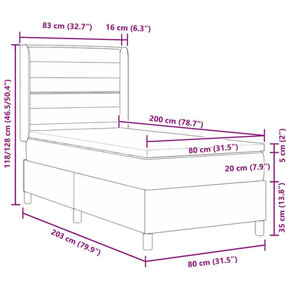 Letto a molle con materasso Blu 80 x 200 cm Tessuto | homemem39