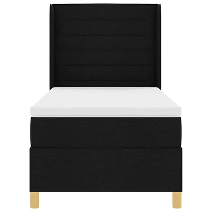 Letto a molle con materasso Nero 90 x 190 cm Tessuto | homemem39