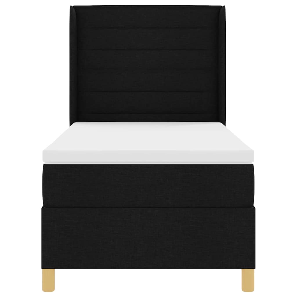 Letto a molle con materasso Nero 90 x 200 cm Tessuto | homemem39