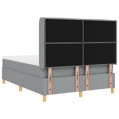 Letto a molle con materasso Grigio chiaro 140 x 190 cm Tessuto | homemem39