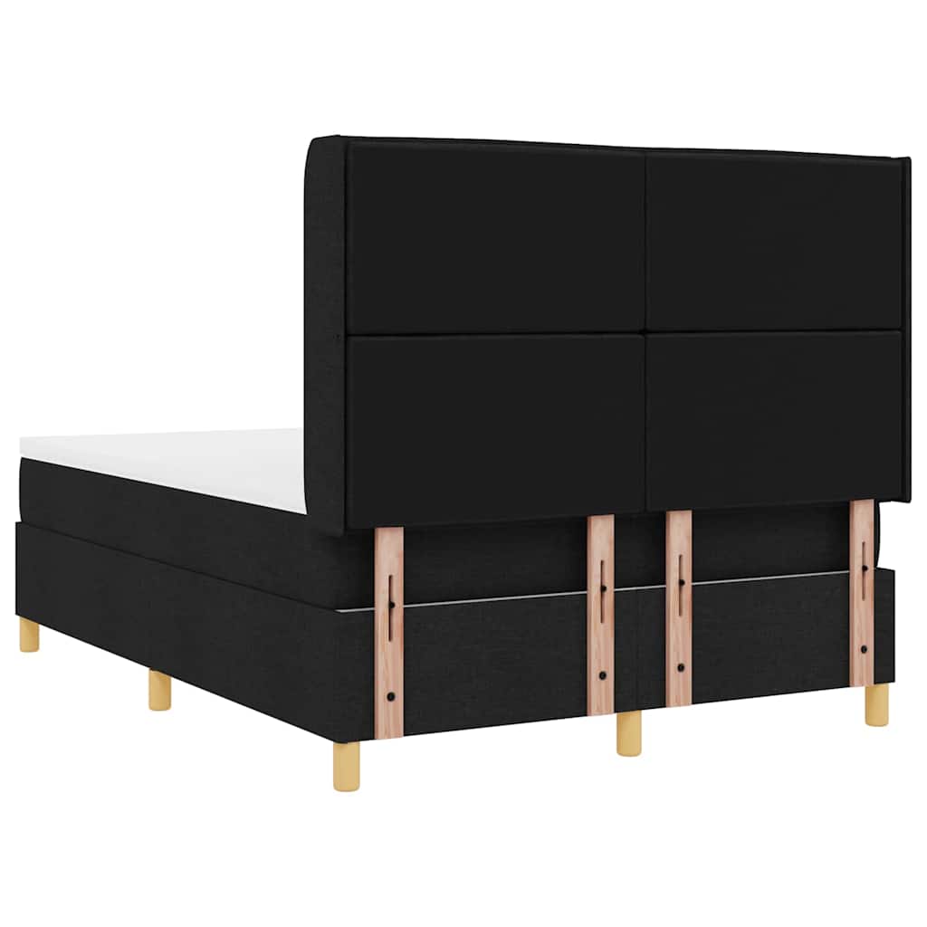 Letto a molle con materasso Nero 140 x 190 cm Tessuto | homemem39