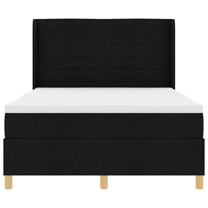 Letto a molle con materasso Nero 140 x 190 cm Tessuto | homemem39