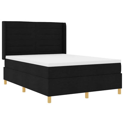 Letto a molle con materasso Nero 140 x 200 cm Tessuto | homemem39