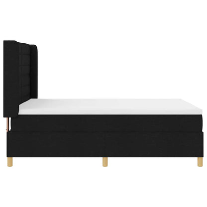 Letto a molle con materasso Nero 140 x 200 cm Tessuto | homemem39