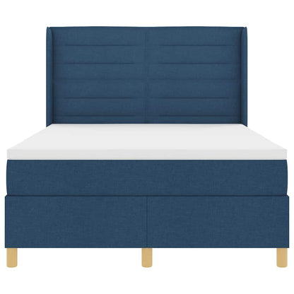 Letto a molle con materasso Blu 140 x 200 cm Tessuto | homemem39