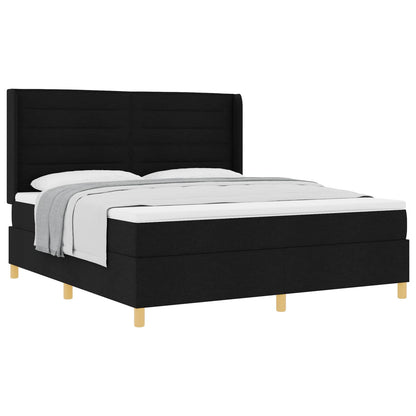 Letto a molle con materasso Nero 180 x 200 cm Tessuto | homemem39