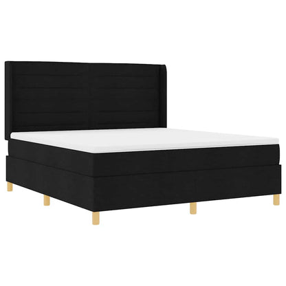Letto a molle con materasso Nero 180 x 200 cm Tessuto | homemem39