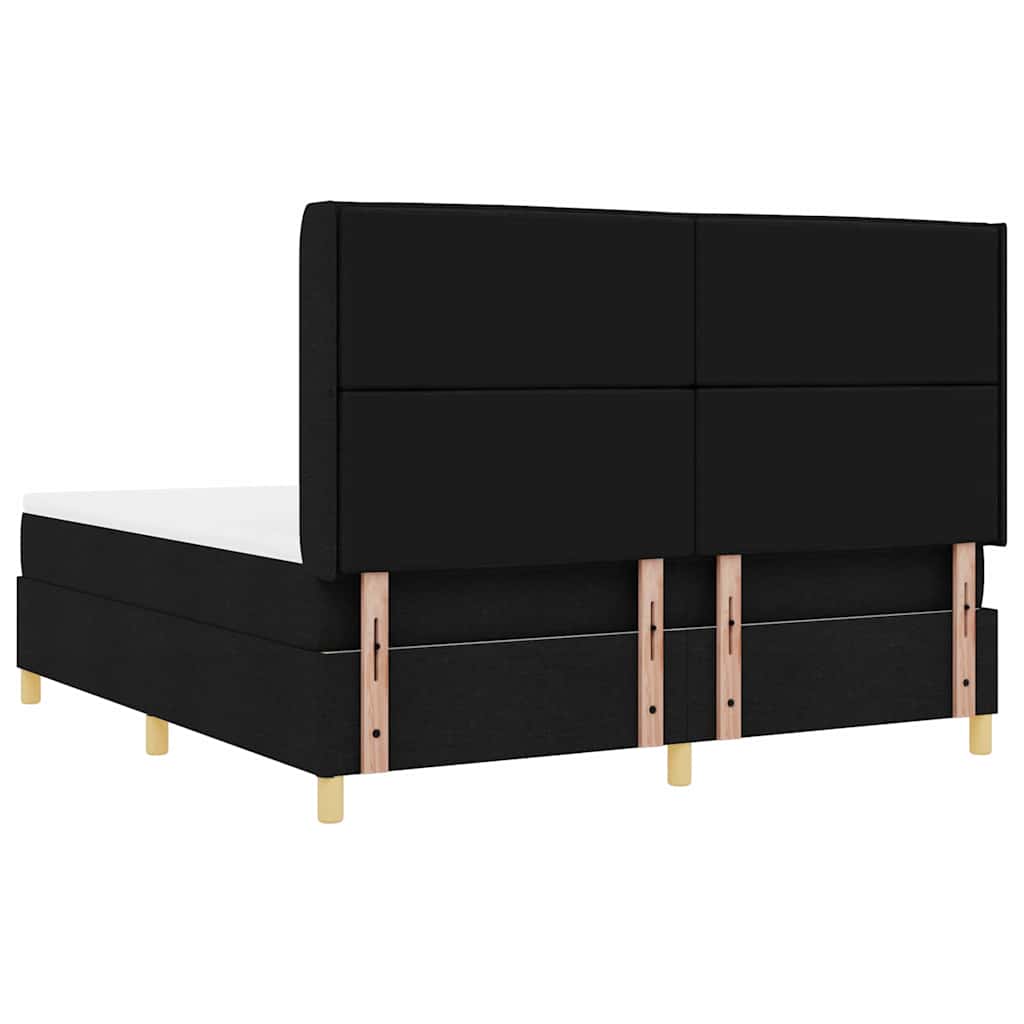 Letto a molle con materasso Nero 180 x 200 cm Tessuto | homemem39