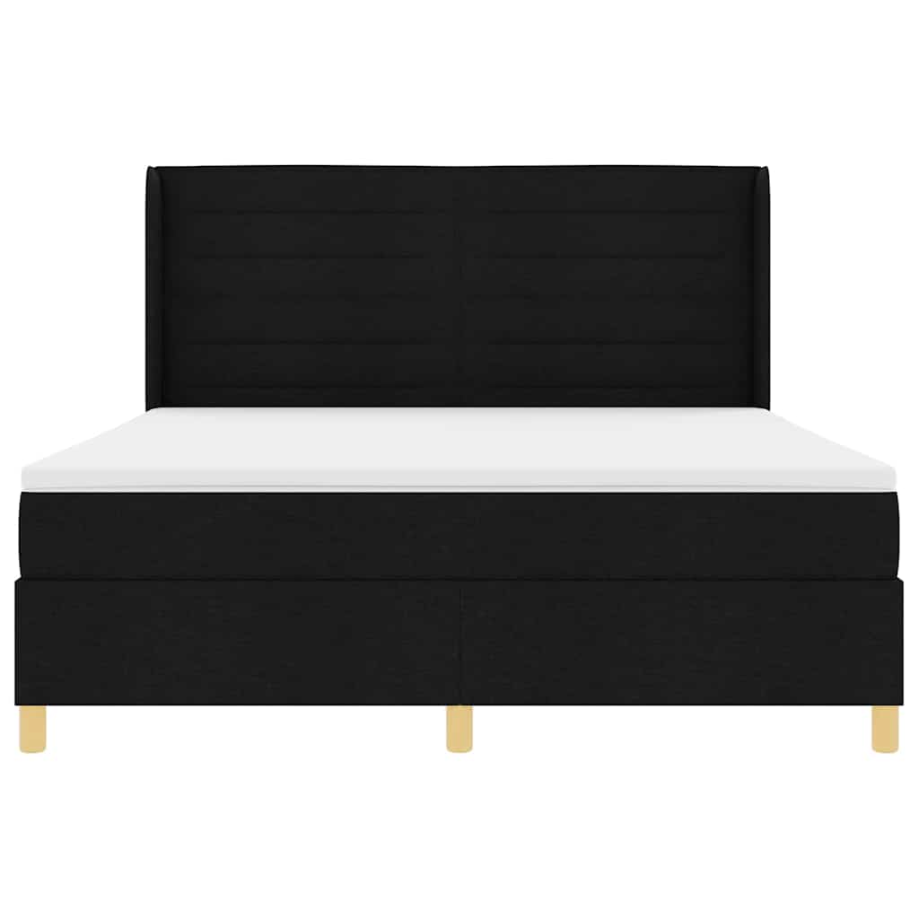 Letto a molle con materasso Nero 180 x 200 cm Tessuto | homemem39
