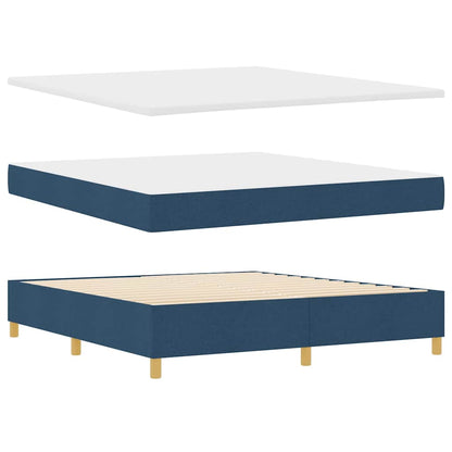 Letto a molle con materasso Blu 180 x 200 cm Tessuto | homemem39