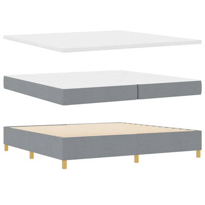 Letto a molle con materasso Grigio chiaro 200 x 200 cm Tessuto | homemem39