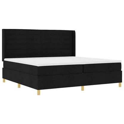 Letto a molle con materasso Nero 200 x 200 cm Tessuto | homemem39