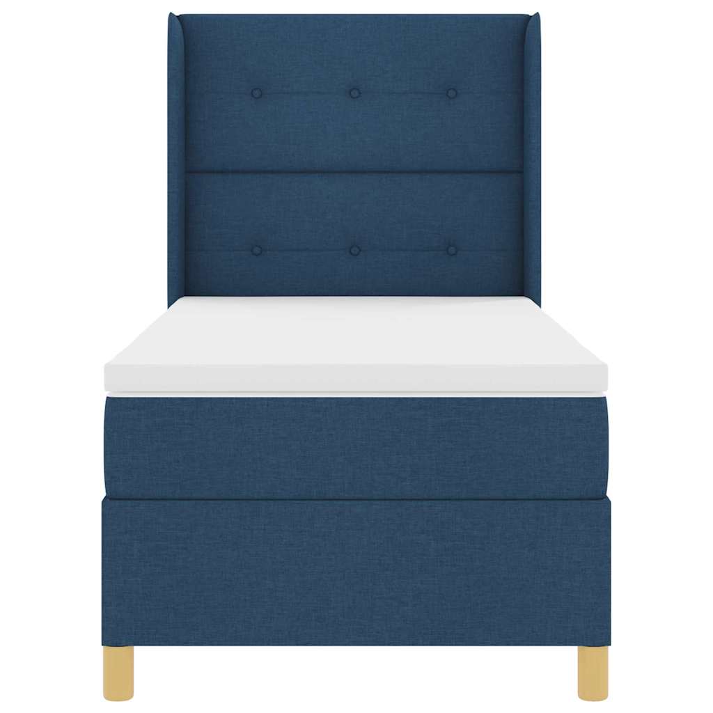 Letto a molle con testiera Blu 80 x 200 cm Tessuto | homemem39