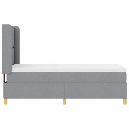 Letto a molle con materasso Grigio chiaro 90 x 200 cm Tessuto