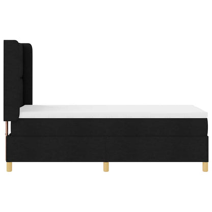 Letto a molle con testiera Nero 90 x 200 cm Tessuto | homemem39