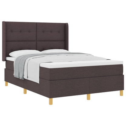 Letto a molle con testiera Marrone Scuro 160 x 200 cm Tessuto | homemem39