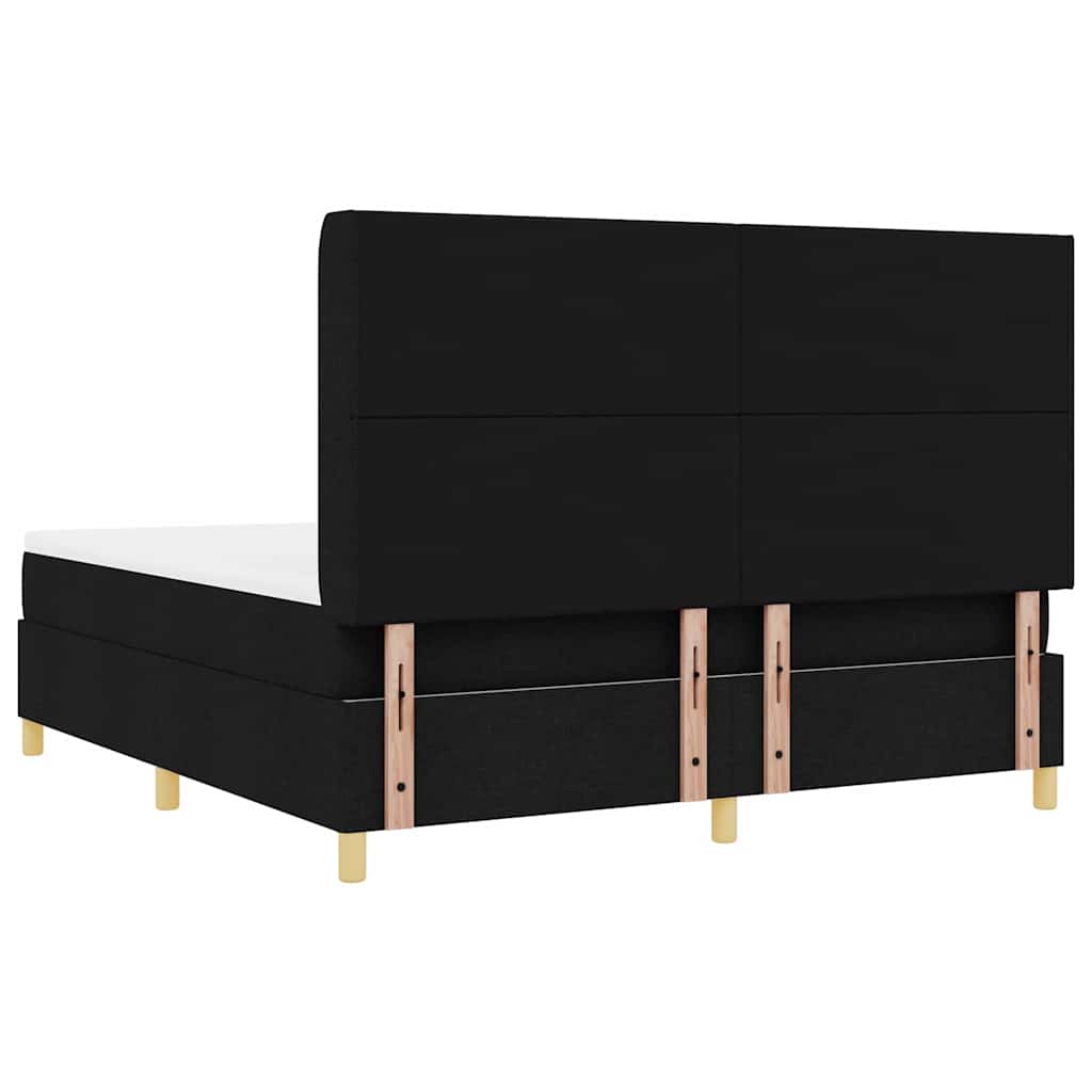 Letto a molle con testiera Nero 180 x 200 cm Tessuto | homemem39