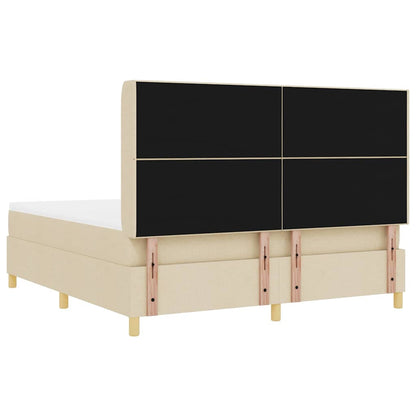 Letto a molle con testiera Crema 180 x 200 cm Tessuto | homemem39