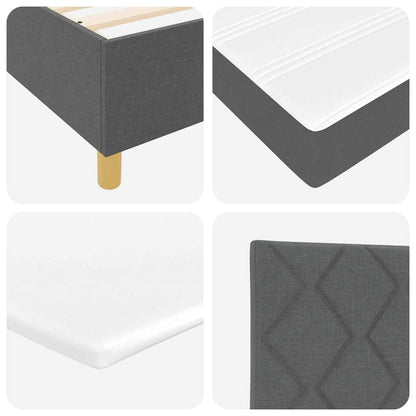 Letto a molle con testiera Grigio scuro 80 x 200 cm Tessuto | homemem39