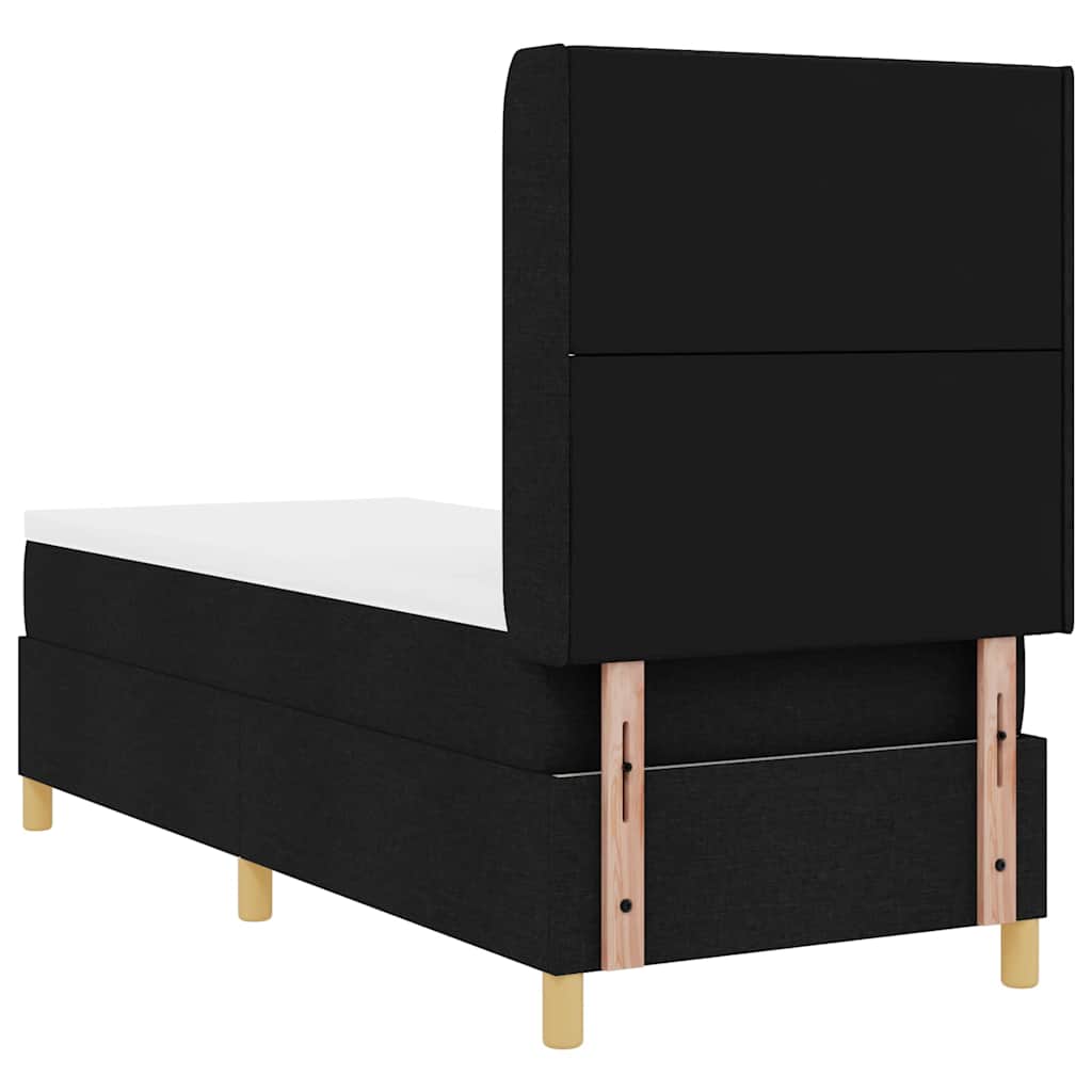 Letto a molle con testiera Nero 80 x 200 cm Tessuto | homemem39