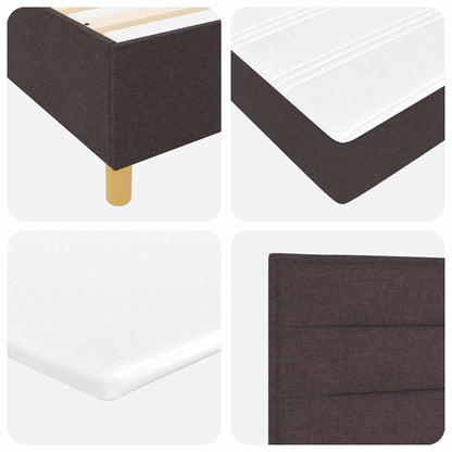Letto a molle con testiera Marrone Scuro 80 x 200 cm Tessuto | homemem39
