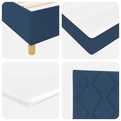 Letto a molle con testiera Blu 100 x 200 cm Tessuto | homemem39
