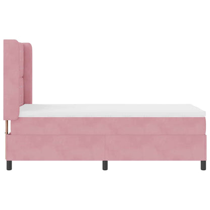 Letto a molle con materasso Rosa 100 x 200 cm Velluto | homemem39