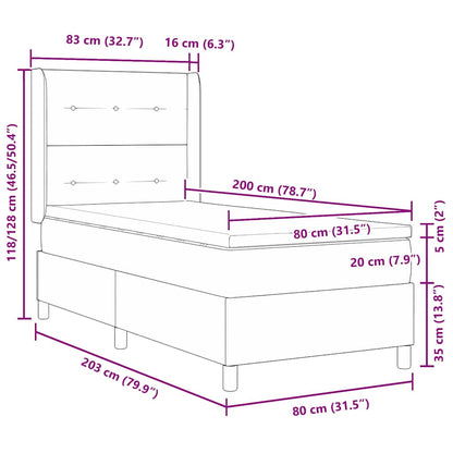 Letto a molle con testiera Blu 80 x 200 cm Velluto | homemem39