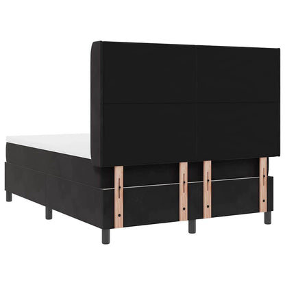 Letto a molle con testiera Nero 140 x 200 cm Velluto | homemem39