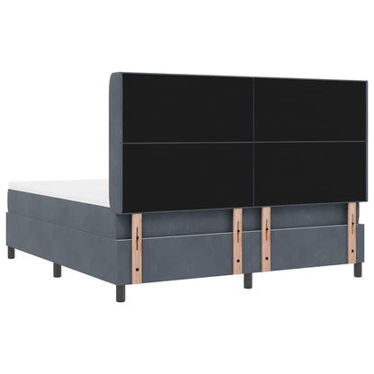 Letto a molle con testiera Grigio scuro 180 x 200 cm Velluto | homemem39
