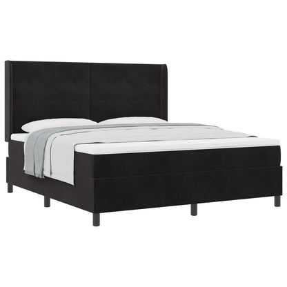 Letto a molle con testiera Nero 180 x 200 cm Velluto | homemem39