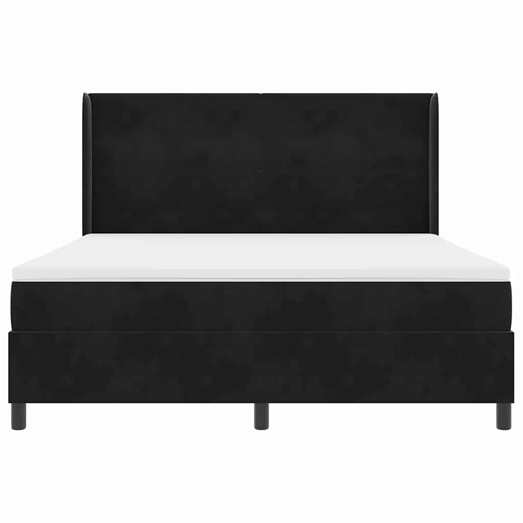 Letto a molle con testiera Nero 180 x 200 cm Velluto | homemem39