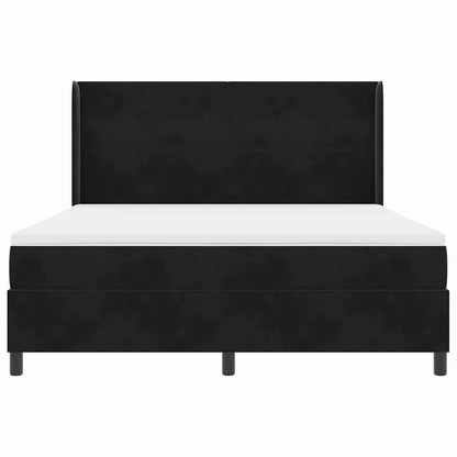 Letto a molle con testiera Nero 180 x 200 cm Velluto | homemem39