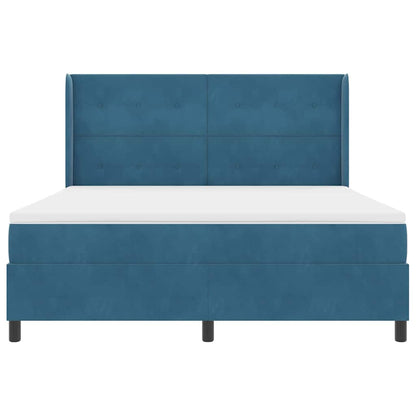 Letto a molle con testiera Blu 180 x 200 cm Velluto | homemem39