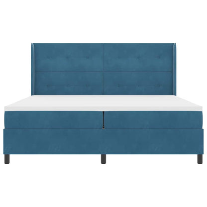 Letto a molle con testiera Blu 100 x 200 cm Velluto | homemem39