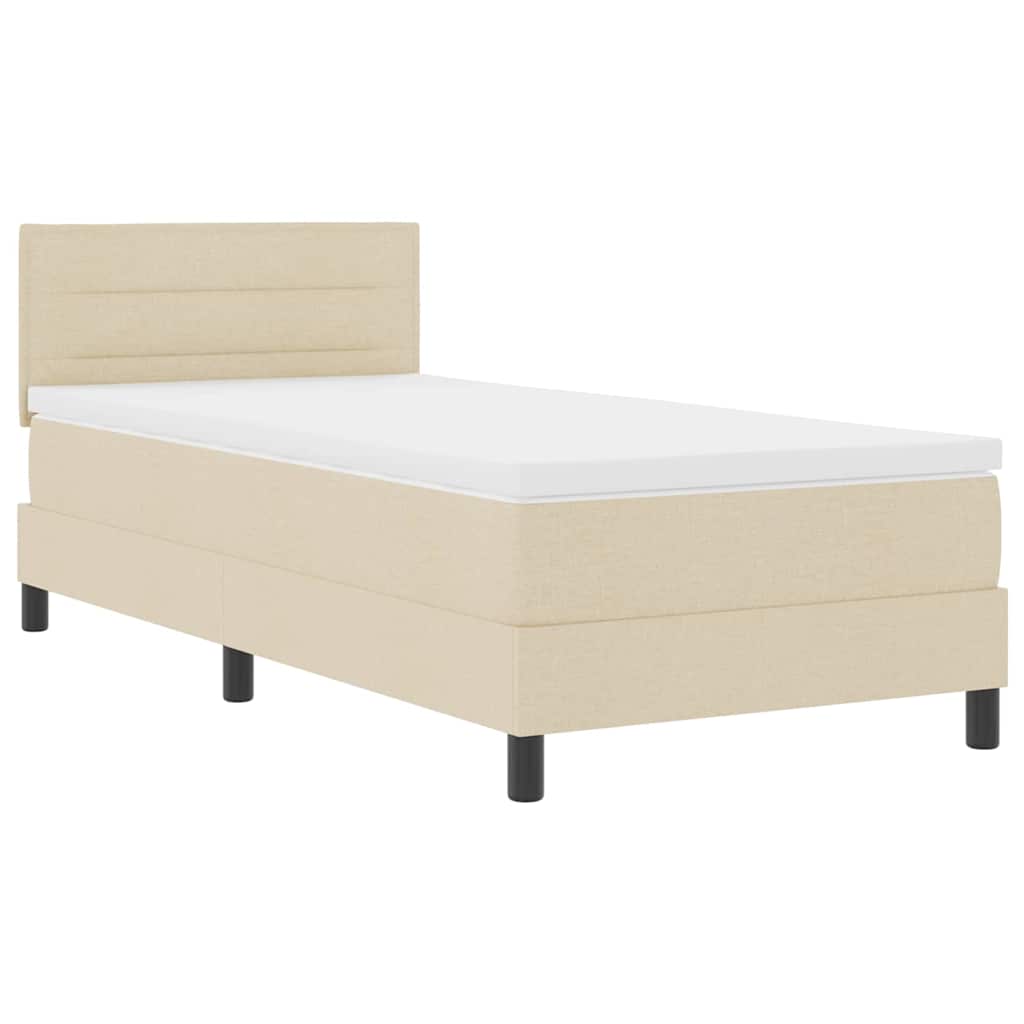 Letto a molle con materasso con led Crema 80 x 200 cm Tessuto | homemem39