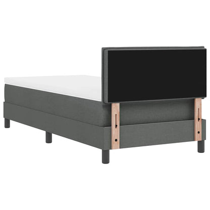 Letto a molle con materasso Grigio scuro 90 x 190 cm Tessuto | homemem39