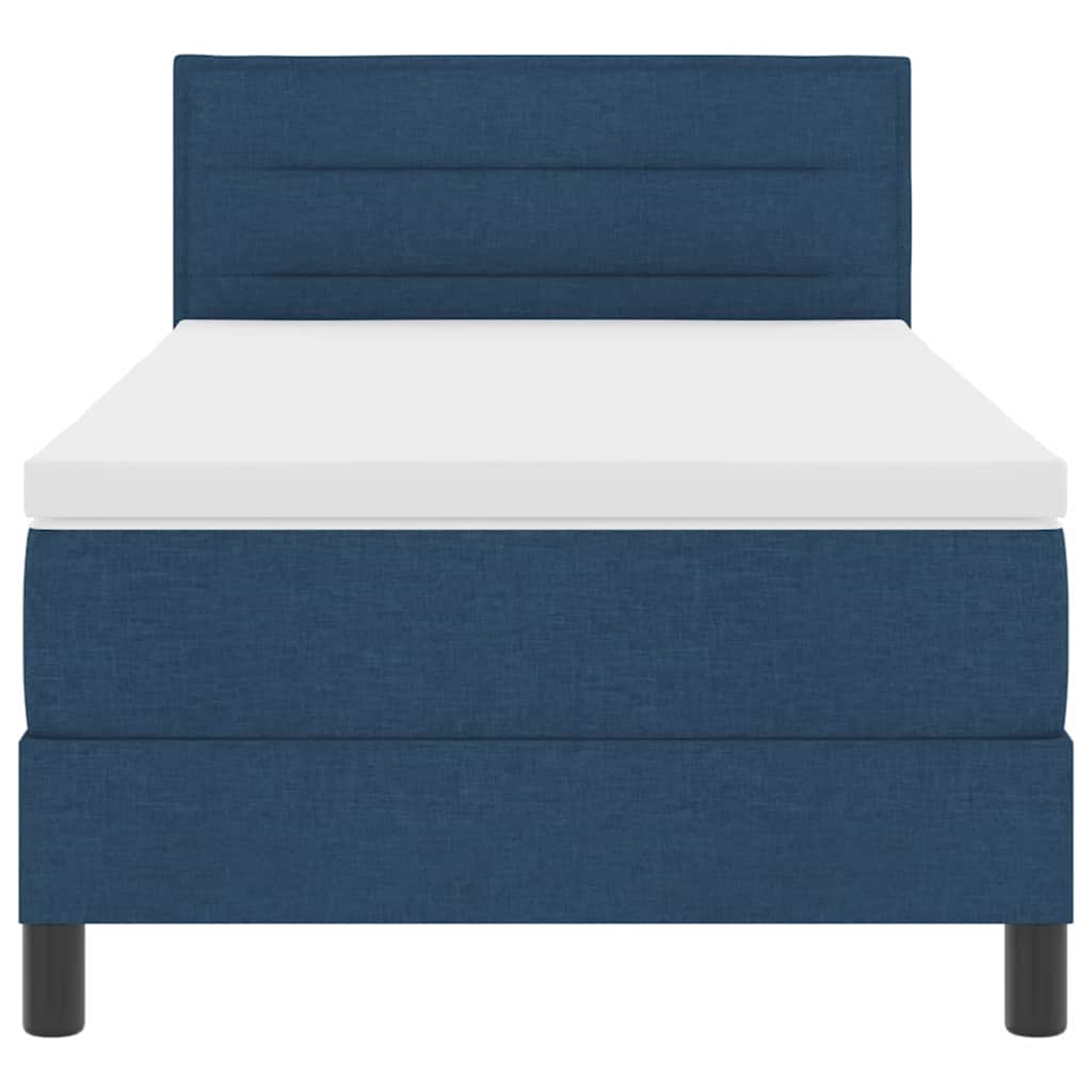 Letto a molle con materasso con led Blu 90 x 190 cm Tessuto | homemem39