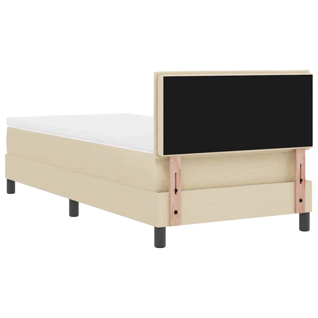Letto a molle con materasso con led Crema 90 x 200 cm Tessuto | homemem39
