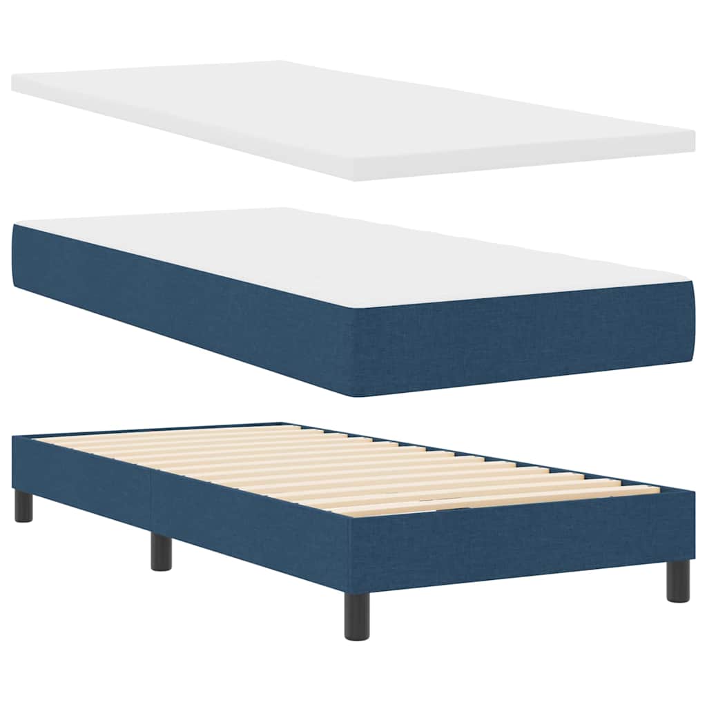 Letto a molle con materasso con led Blu 100 x 200 cm Tessuto | homemem39