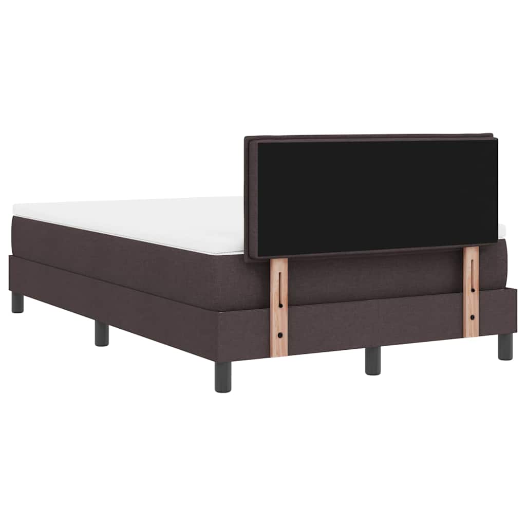 Letto a molle con testiera Marrone Scuro 120 x 190 cm Tessuto | homemem39