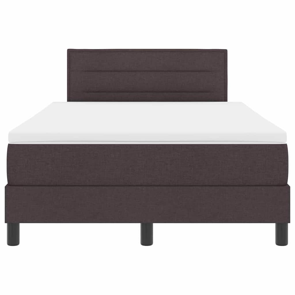 Letto a molle con testiera Marrone Scuro 120 x 190 cm Tessuto | homemem39