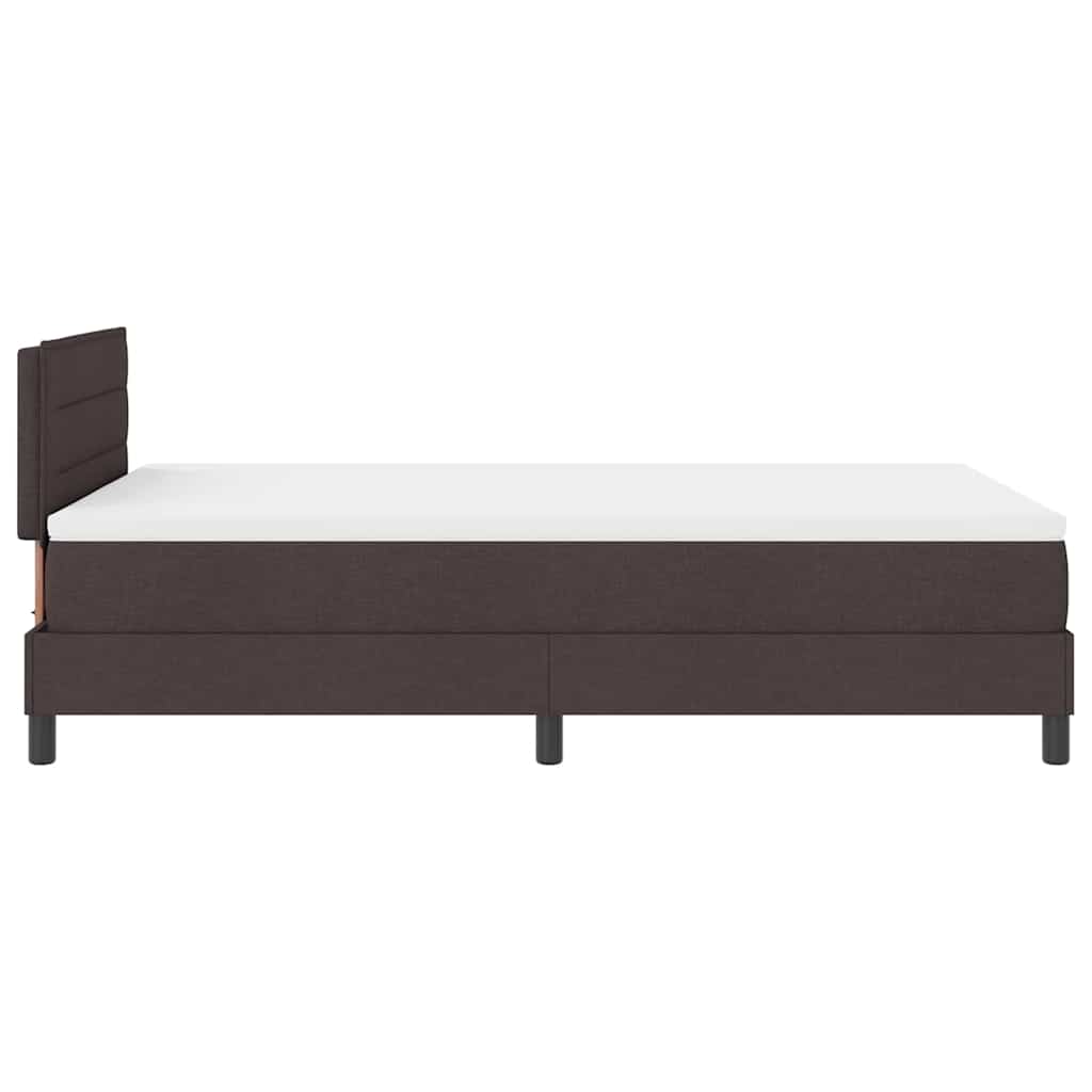 Letto a molle con testiera Marrone Scuro 120 x 190 cm Tessuto | homemem39