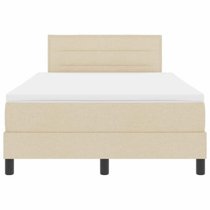 Letto a molle con materasso con led Crema 120 x 190 cm Tessuto | homemem39